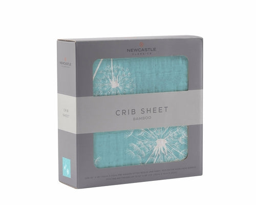 Dandelion Seeds Bamboo Muslin Crib Sheet